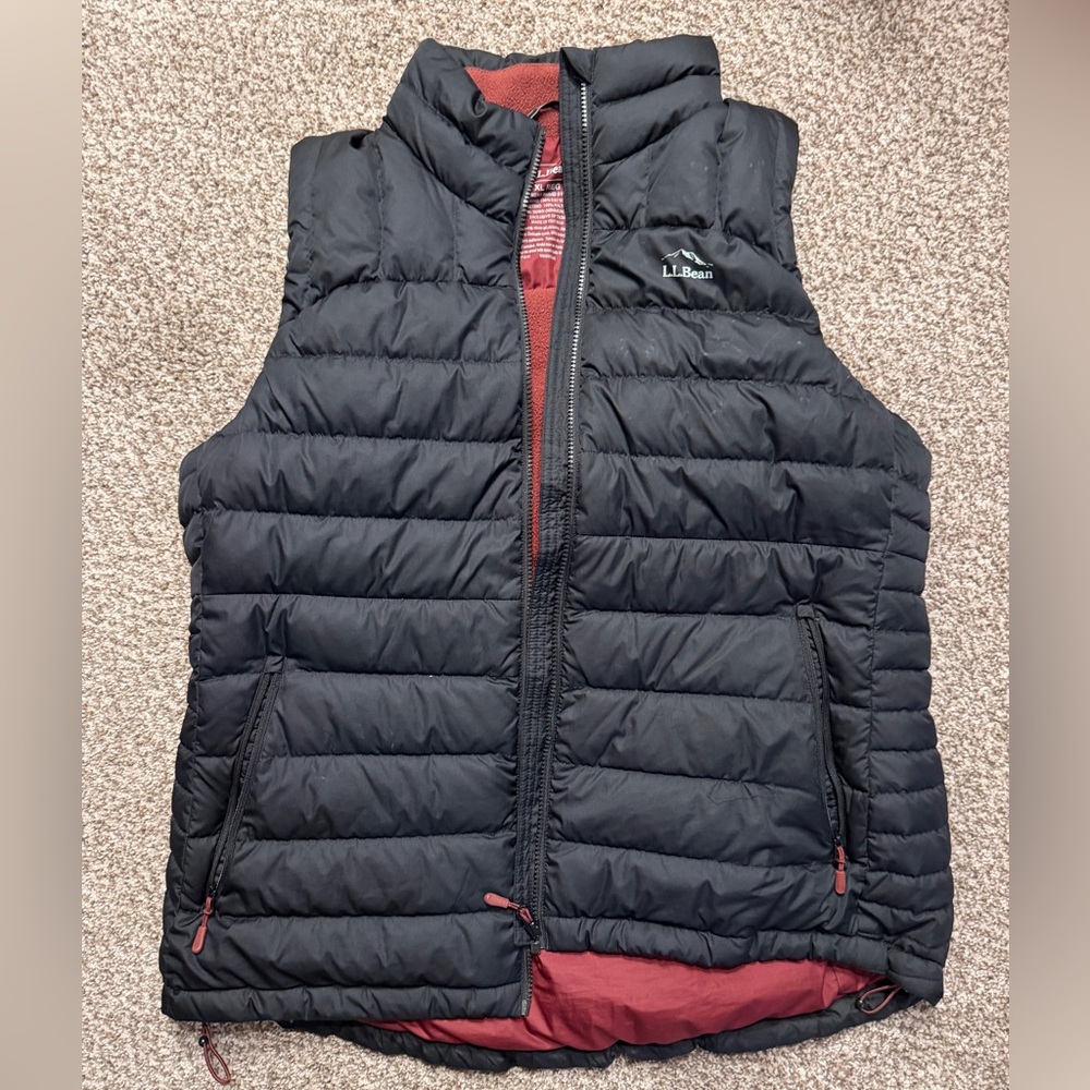 L.L. Bean Maroon Down Vest